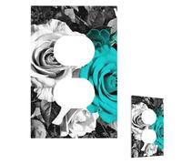 Placca decorativa da parete a 1 modulo, copri interruttori di medie dimensioni, 12,7 x 7,6 cm, nero, bianco, foglia di tè, grigio, rosa, piastre da parete per prese elettriche, copertura per spina
