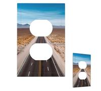 Placca decorativa da parete a 1 modulo, copri interruttori di medie dimensioni 12,7 x 7,6 cm, prese autostradali, autostrade nel deserto, piastre da parete per prese elettriche, copertura spina