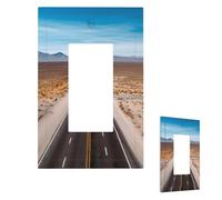 Placca decorativa da parete a 1 modulo, copri interruttori di medie dimensioni 12,7 x 7,6 cm, prese autostradali, autostrade nel deserto, piastre da parete per prese elettriche, copertura spina