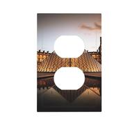 Placca decorativa da parete a 1 modulo, museo del Louvre di Parigi, copertura per interruttore della luce, presa singola per presa a muro, dimensioni medie, 12,7 x 7,6 cm, piastra da parete in