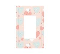 Placca decorativa da parete a bilanciere a 1 banda, rosa, blu, per interruttore della luce dell'amore, decorazione per camera da letto e soggiorno