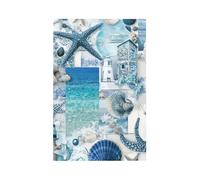 Placca decorativa da parete con 1 modulo, elementi estetici, conchiglie di mare e stelle marine, copertura per interruttore della luce per camera da letto e soggiorno