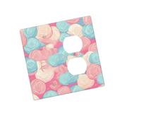 Placca decorativa da parete con 2 moduli Duplex Wall Plate Cotton Candy Edge Outlet Cover per interruttore della luce Placca decorativa da parete 12,7 x 7,6 cm in termoplastica standard stile R
