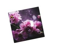 Placca decorativa da parete con 2 moduli Duplex Wallplate Fiori viola Copertura per interruttore della luce Placca decorativa da parete 12,7 x 7,6 cm in termoplastica standard stile L