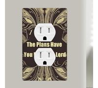 Placca decorativa da parete con scritta "I Know The Plans Have You Declares Lord" per interruttore della luce, in plastica, decorazione per casa, camera da letto, cucina, 11,4 x 7,5 cm, dimensioni