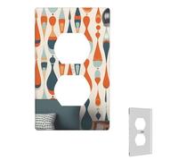 Placca decorativa da parete, copertura per interruttore di metà secolo, stile retrò moderno con forme a goccia, copertura per interruttore della luce per soggiorno, dimensioni standard 12,7 x 7,6 cm