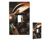Placca decorativa da parete per elica vintage a 1 modulo, copertura per interruttore della luce, dimensioni standard 4,5 "x 7 cm" Placca di copertura per interruttore elettrico
