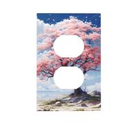 Placca decorativa da parete singola duplex a 1 banda, motivo anime Sakura giapponese, per camera da letto e soggiorno