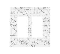 Placca decorativa per interruttore della luce, 2 piastre da parete di medie dimensioni 12,4 x 12,7 cm, equazione di stampa matematica, copertura da parete, in policarbonato termoplastico