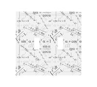 Placca decorativa per interruttore della luce, 2 piastre da parete di medie dimensioni, 12,4 x 12,7 cm, equazione di stampa matematica, copertura da parete, in policarbonato termoplastico