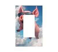 Placca decorativa per interruttore della luce a 1 banda, piastra decorativa da parete a bilanciere con occhiali da sole per il cielo, piastra frontale in termoplastica infrangibile per bagno camera da