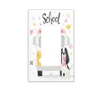 Placca decorativa per interruttore della luce a forma di cane Springer Spaniel, 1 banda, a bilanciere singolo, per bambini, scuolabus, per cucina, bagno, decorazione per animali domestici