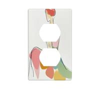 Placca decorativa per interruttore della luce a forma di donna minimalista, 1 banda, per cucina, camera da letto, bagno, dimensioni 7 x 11,4 cm
