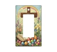 Placca decorativa per interruttore della luce a forma di gatto siamese pasquale, con 1 banda singola, piastra elettrica per camera da letto