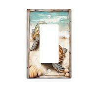 Placca decorativa per interruttore della luce a forma di tartaruga marina, 1 banda, a bilanciere singolo, 3D, spiaggia, costiera, estiva, elettrica, per cucina, bagno, decorazione da spiaggia