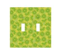 Placca decorativa per interruttore della luce a levetta, 2 piastre da parete di medie dimensioni 12,4 x 12,7 cm, simpatiche calce verde Kelly, piastra da parete, in policarbonato termoplastico