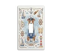 Placca decorativa per interruttore della luce con cane Pitbull, nautico, 1 gang singola, piastra elettrica per la stanza, quadro elettrico per stanza, copertura interruttore fresco