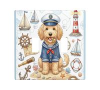 Placca decorativa per interruttore della luce decorativa con cane doodle dorato nautico 2 gang doppio interruttore, piastra elettrica per la stanza, quadro elettrico per stanza, quadro elettrico per