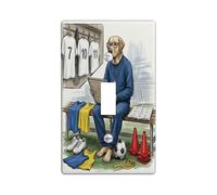 Placca decorativa per interruttore della luce del cane Labrador Retriever 2026, 1 gang interruttore singolo, pronto per partita cucciolo allenatore piastra elettrica per la stanza