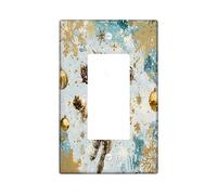 Placca decorativa per interruttore della luce di Natale Springer Spaniel Dog 1 Gang Single Rocker, Luxury Snowflakes Frontalino elettrico per cucina e bagno, decorazione per animali domestici