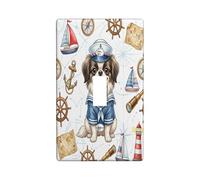 Placca decorativa per interruttore della luce, motivo nautico giapponese, con 1 interruttore singolo, piastra elettrica per la stanza, con interruttore elettrico per stanze, copertura per interruttore