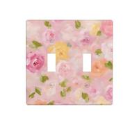 Placca decorativa per luci a doppia banda, pastelli stravaganti e impressionisti, dimensioni standard, 11,4 x 11,4 cm