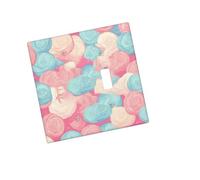 Placca decorativa per presa a muro 2 bande Duplex Wall Plate Cotton Candy Edge Outlet Cover Copertura interruttore luce Placca decorativa da parete 12,7 x 7,6 cm Termoplastica Standard Taglia Stile L