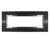 Placca DELUXE effetto vetro lucido compatibile Vimar Arke supporto muro incasso