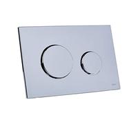 Placca Design Cromo Lucido Sottile Doppio Scarico Cassetta 9240626 Tece