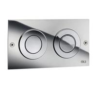 Placca di comando 2 pulsanti per cassette pneu oli mini trend cromata