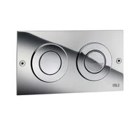 Placca di Comando 2 Pulsanti per Cassette Pneu Oli Mini Trend Olive Cromata