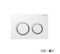 PLACCA DI COMANDO 2 TASTI OMEGA 20 Nero Anelli Cromo