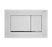 Placca di comando 2 tasti Sigma 30 bianca -profili e telaio:cromo lucido GEBERIT