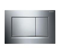 Placca di comando 2 tasti Sigma 30 cromato lucido profili:cromo satinato GEBERIT