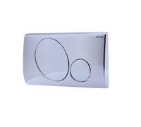 Placca Di Comando Cromata Lucida Vega Per Cassetta Wc Incasso 2 Tasti - BAMPI