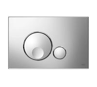 Placca di comando doppio pulsante mdoello Globe cromata OLI
