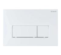 Placca di comando doppio scarico Idrostile slim 165x247 mm bianco opaco