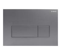 Placca di comando doppio scarico Idrostile slim 165x247 mm titanio opaco