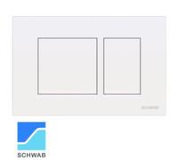 Placca di comando doppio tasto CERES DUO bianco opaco, per cassetta wc 299 SC...