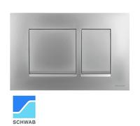 PLACCA DI COMANDO DOPPIO TASTO CERES SUO CROMO OPACO PER CASSETTA WC 229 SCHWAB
