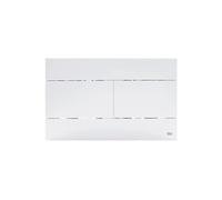 Placca di comando doppio tasto ultrasottile per cassette incasso in ABS bianco OLI Slim 659041
