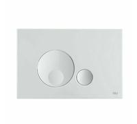 PLACCA DI COMANDO DUE TASTI DOPPIO SCARICO MODELLO GLOBE BIANCA COD.OLIPLGLOBE