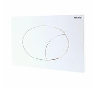 Placca di comando FLOW bianca in ABS meccanica doppio scarico per cassette BSILE