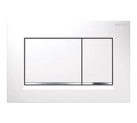 Placca di comando Geberit Sigma30 bianco cromato lucido a doppio filo Bianco lucente