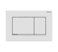 Placca di comando Geberit Sigma30 bianco opaco con inserto cromo lucido