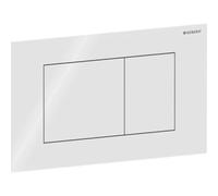 PLACCA DI COMANDO GEBERIT SIGMA40, SQUADRATO, RISCIACQUO A DUE QUANTITÀ BIANCO