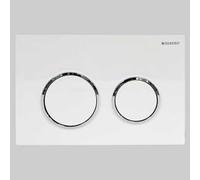 PLACCA DI COMANDO OMEGA 20 DOPPIO TASTO CROMO-SATINATA Placche Canotti Geberit