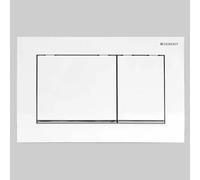 Geberit Sigma20 plaques de déclenchement, pour rinçage à 2 quantités, rectangulaire, 115883141, 115883141, Colorazione: laccato nero opaco, rivestito facile da pulire / cromato lucido - CM
