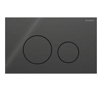 Placca di Comando Sigma 40 2 Tasti Rotondi Geberit Nero Vetro Lucido