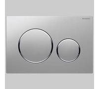 Geberit Sigma20 plaques de déclenchement pour rinçage à 2 quantités, rond, 115882KM1, 115882KM1, Colorazione: nero / cromato lucido - CM